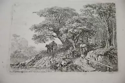 Buy 1817. Johann Christoph Erhard. Etching. Travellers Edge Of Forest • 29£