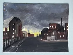 Buy Northern Mill Town C. 1960, Oil On Board, Follower Of L S Lowry • 70£