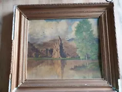 Buy David Mead (1906-1986) Painting. Lake Scene. Scottish Lake. • 30£