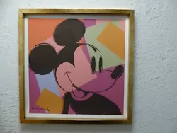 Buy Andy Warhol Lithograph  Mickey Mouse  50x50cm, High-quality  FRAMED , Limited • 85.80£