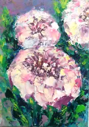 Buy Roses Oil Paintings. Flowers Oil Painting Original. Without Frame. 21x15 Cm • 22.59£