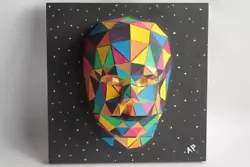 Buy Adriana Pestana Geometric 3D Face Wall Sculpture Peru (67772) • 107.77£