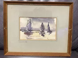 Buy Original C P Middleton Water Colour Painting - Sailing Boats Title Evening Tide • 9.99£