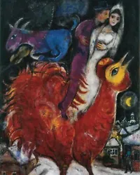 Buy 1947 The Bride And Groom On Cock, By Marc Chagall Art Painting Print • 12.30£