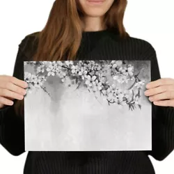Buy A4 BW - Cherry Blossom Painting Art Japan Pretty Poster 29.7X21cm280gsm #43743 • 3.99£