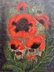Buy Beautiful Oriental Poppies Painting By “ Kathleen M Jones “ Skewen Glamorgan • 55£