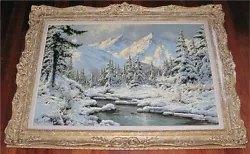 Buy Laszlo Neogrady Hungarian Impressionist 1950'S Snow & Mountains Oil Painting • 6,496.04£