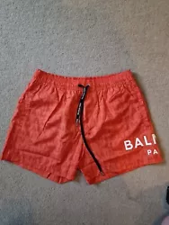 Buy Mens Small Balmain Swim Shorts Orange • 25£