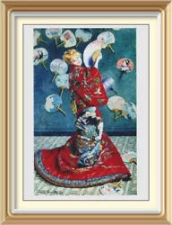 Buy Claude Monet Art Print - Geisha LA JAPONAISE Uchikake Kimono Japanese Fans • 1.45£