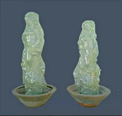Buy Large Sculptures Statues Nymphs Glass Thermoformed Early 20th • 3,096.72£