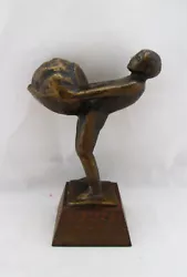 Buy Vintage Jan Kip, Small Bronze Sculpture, Boeskoolman, Oldenzaal, Wooden Mount • 7.99£