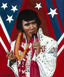 Buy Original Oil Painting, Elvis Presley On Canvas Including Frame • 65,000£