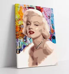 Buy Marilyn Monroe Pop Art Rainbow Paint Drip -canvas Wall Art Print Artwork Vintage • 14.99£