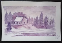 Buy Cabin In The Woods Water Colour By Jane • 10£