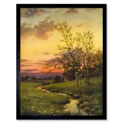 Buy Paintings Landscape Sunset Countryside Tree 12X16 Inch Framed Art Print • 26.99£