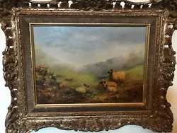 Buy RARE LISTED VICTORIAN ARTIST GEORGE COLE   Mountain Sheep  OIL CANVAS PAINTING  • 10,500£