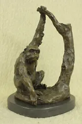 Buy Gorilla Monkey Ape Signed Milo Pure Bronze Statue Sculpture Hand Made • 282.55£