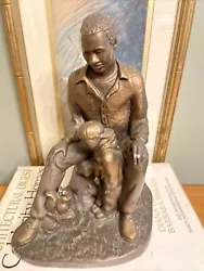 Buy Austin Sculpture By Ecila African American Father & Son Boy Squirrel 11  • 141.29£