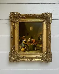 Buy ANTIQUE OIL PAINTING | Tavern Scene | 19th Century | Museum Quality | Signed • 480£