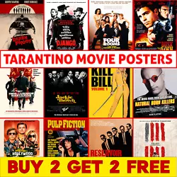 Buy Quentin Tarantino Movie Posters Wall Art Cinema Poster Prints Retro Classic Film • 3.97£