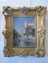 Buy Antique FEDERICO DEL CAMPO Signed Original Oil Painting VENICE Canal Gilt Frame • 12,235.07£