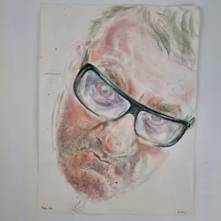 Buy Michael Stennett Signed Watercolour Portrait Of Artist Damien Hirst • 119£
