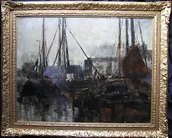 Buy William Alfred Gibson Scottish Impressionist Harbour Oil Painting Art 1866-1931  • 7,500£