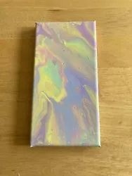 Buy Pastel Rainbow Paint Pour Canvas Wall Art • 8£