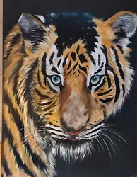 Buy Original Tiger Acrylic Painting On Canvas • 60£