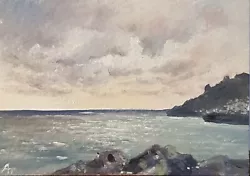 Buy ACEO Original Oil Painting. Coastal View To Mousehole Cornwall. • 6.50£