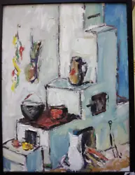 Buy Original Signed Oil On Cardboard Traditional Fireplace Painting By Bezem 30x40cm • 137.90£