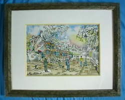 Buy Beautiful Watercolor   Au Rabpin Agile  , Signed By Alain MAUTRIOU And Dated (19)99 • 145.01£