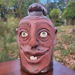 Buy Folk Art Pottery Face Jug By Savannah Craven | 9.5  X 6  • 115.70£