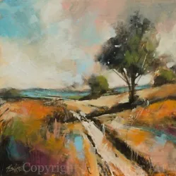 Buy ABSTRACT LANDSCAPE ORIGINAL FINE ART PAINTING 10  X 10  By JOHN SILVER BA • 12.33£