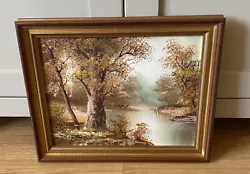 Buy I. Cafieri Small Oil Canvas Signed Painting Woodland Landscape 30cm X 24.5cm • 15£
