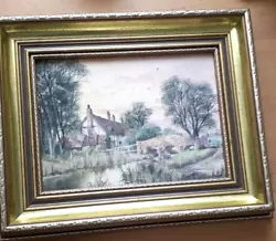 Buy Don Vaughan (british 20c)  Countryside River View  Small Oil Painting Framed • 29.99£
