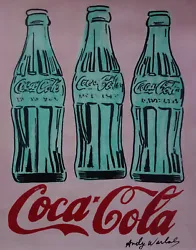 Buy Fine Unique Painting – Pop Art Coca Cola Bottles, Signed Andy Warhol, W COA • 513.45£