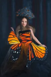 Buy  BUTTERFLY  Original Oil Paintings On Canvas Hand Painted • 799£