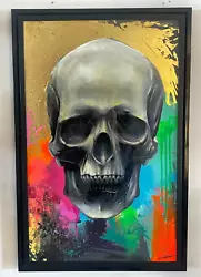 Buy Adi Michael  Original Hand Painted With Acrylics And Spray     Skull   • 4,331.22£