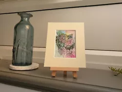 Buy Aceo Unique Original Organic Floral New Watercolour With Ink By Yvette • 2£