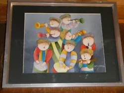 Buy J. Roybal - Signed Oil Painting Of Children Playing Instruments B • 26£