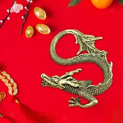 Buy Brass Mini Chinese Dragon Sculpture Ornament 2024 Year Of • 7.28£