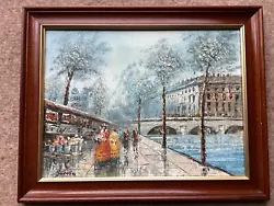 Buy Caroline Burnett Oil Painting Parisian Scene 19.5 X 15.5 Inches Framed Paris • 79£