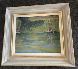 Buy Bob Brown NEAC Original Oil Painting 1997 Picture Fishing River Arun Landscape • 380£