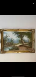 Buy Large Vintage Canvas Painting In Frame • 40£