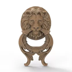 Buy STL File 3D Model Relief 3D Printer CNC Carving Machine Lion Head Door Knocker • 2.32£