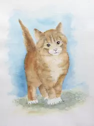 Buy Kitten,Cat,Pets,Animals,Original, Ink,Pen And Watercolor,Contemporary Art, New • 11.99£