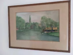 Buy Vintage Framed Painting Signed D M Sparshott, Waterside Scene • 19£