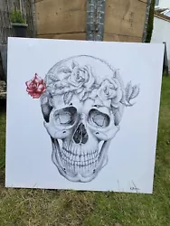 Buy 2x Skull Print Canvas Wall Art • 10£