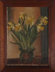 Buy Betty Glover - Mid 20th Century Oil, Yellow Daffodils • 165£